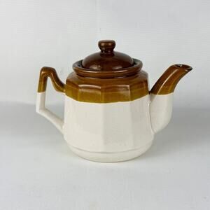 Vintage Stoneware Polygon Teapot - New Still in Original Box and packing